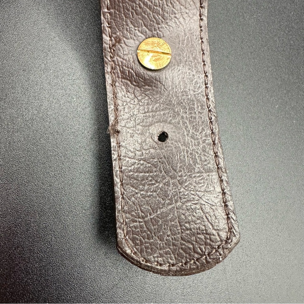 Vintage Linea Pelle by Mira K Brown Croco Belt – Size M, 1980s–90s-GORGEOUS!! - Picture 9 of 16